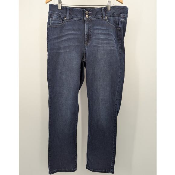 Excellent Cond. Lane Bryant Blue Jeans Size 16S Flex Magic Waistband High Rise - Picture 1 of 6